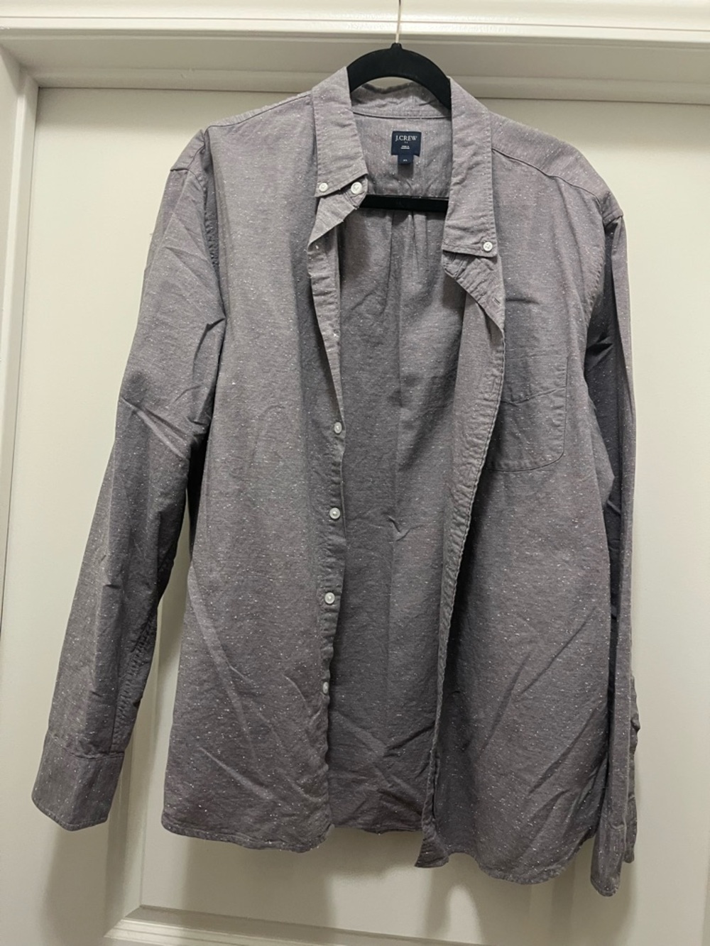 J. Crew Men's Gray Speckled Button-Down Shirt